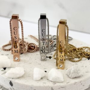 CZ BAR NECKLACES