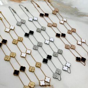 10 PIECE - 4 LEAF CLOVER (CZ REVERSIBLE)