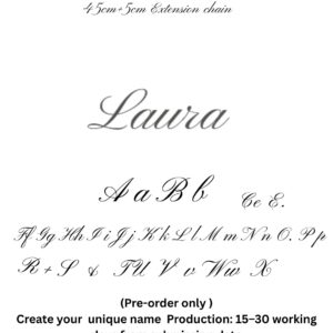 Laura Font Name Necklace (Pre - Order Only)
